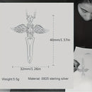 1pcs men's vintage necklace, angel necklace, 925 silver