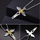1pcs men's vintage necklace, angel necklace, 925 silver