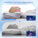 Ergonomic Cervical Neck Pillow for Sleeping – Memory Foam Pillow with Massage Nodes for Neck Pain Relief, Side Sleeper & Back Support