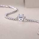 Breakthrough - A fashionable jewelry bracelet set with Moissanite S925 sterling silver and platinum-plated diamonds, a luxurious silver accessory