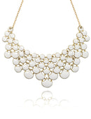 Jane Stone Fashion Statement Collar Necklace Vintage Openwork Bib Costume Jewelry