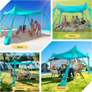 Let's go to the Beach - Portable Beach Tent Sun Shelter UPF 50+, Perfect 10x10 FT Pop-Up Canopy for Outdoor Fun