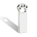 Lovely Bear Paw USB 2.0 Flash Drives 64GB Silver Memory Stick Creative Gift Metal Waterproof Pen Drive Black Pendrive