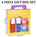 4pc Scented Body & Hair Mist & Cream Travel Set - 4 Long Lasting Fragrances for Men & Women - Perfect for Dating, Daily Use, Parties - Ultimate Gift Box