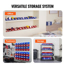 Plastic Storage Bin, (5-Inch x 4-Inch x 3-Inch), Hanging Stackable Storage Organizer Bin, Blue/Red, 24-Pack, Heavy Duty Stacking Containers for Closet, Kitchen, Office, or Pantry Organization