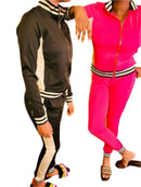 Set Tracksuit Zipper Top, Sport Suit, Loungewear Set, Matching Jogger set