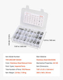 1110 Pcs Bolts Nuts Assortment Kit Imperial Stainless Steel for Furniture