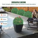 VEVOR Artificial Topiaries Boxwood Trees, 16' Tall (2 Pieces), Ball-Shape Faux Topiaries Plant, All-year Green Feaux Plant Decorative Balls for Backyard, Balcony,Garden, Wedding and Home Décor