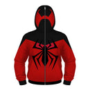 Kids Spider-->M.A.N Hoodies Hooded Zip Coat Jacket Top Outwear Fans Gift