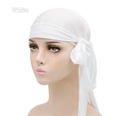 Silky Durags for Men Women 360 Waves with 1 Wave Cap Silky Satin Durag Extra Long Tails Moisture-Tech Fabric Satin Du-Rag