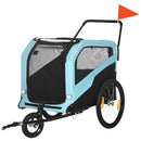 Pet Stroller - 2-in-1 Large Dog Bike Trailer & Stroller Combo with Safety Hitch Quick-release Wheels Foot Support Pet Bicycle Cart