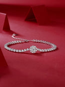 Magpie Bridge - Moissanite set 0.5 carats S925 sterling silver with platinum plated bracelet Fashion trend jewelry