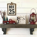 Christmas Decor Red Truck Christmas Wooden Box Signs Buffalo Plaid Christmas Decorations Christmas Decor for Home Office Bedroom Fireplace Car Tiered Tray Decor Christmas Gifts for Women 5x5