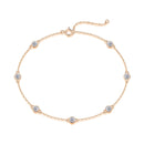 Dynamic Bubble - A fashionable jewelry bracelet and bangle set with Moissanite S925 sterling silver and Platinum-plated diamond