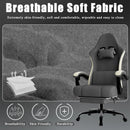 Ergonomic Gaming Chair with Pocketed Spring Cushion, Breathable Fabric Computer Chair with Footrest, Adjustable Lumbar Support Video Game Chair for Adults (Fabric)