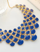 Jane Stone Fashion Statement Collar Necklace Vintage Openwork Bib Costume Jewelry