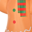 HOMCOM 8ft Christmas Inflatable Gingerbread Man with a Candy Cane, Outdoor Blow-Up Yard Decoration with LED Lights Display