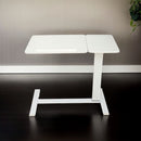 Overbed Bedside Desk Mobile Rolling Laptop Stand Tilting Overbed Table with Wheels Height Adjustable Tray Table for Laptop Bed Sofa Side Table ,Bedside Table(WHITE)