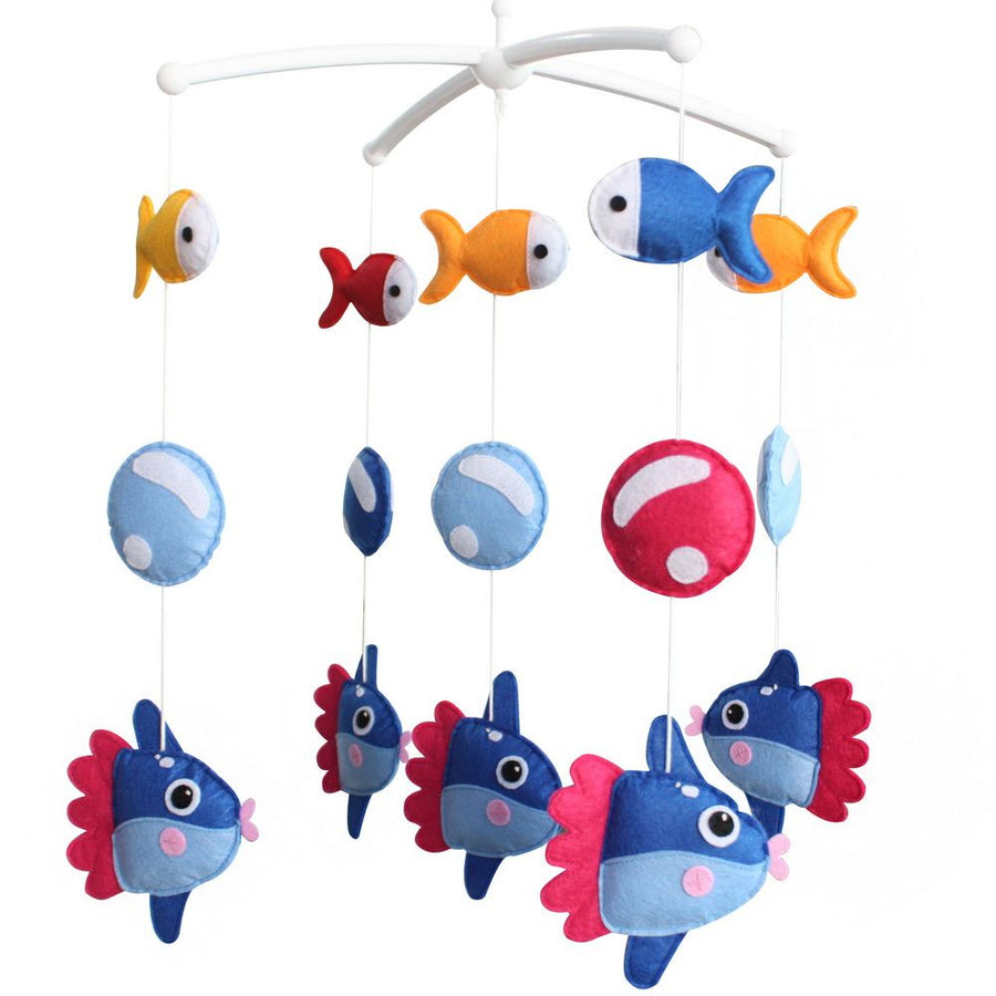 fish nursery accessories Marine Fish Infant Room Hanging Decor Baby Crib Mobile Nursery Decor B – Ralphie's Funhouse