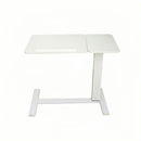 Overbed Bedside Desk Mobile Rolling Laptop Stand Tilting Overbed Table with Wheels Height Adjustable Tray Table for Laptop Bed Sofa Side Table ,Bedside Table(WHITE)