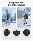 Ski Boot Bag Snowboard Boots Travel Backpack 55L Waterproof Oxford Black