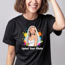 Personalized Photo T-Shirt Custom Design 230g Cotton Short Sleeve Photo Upload Wedding Men & Women All Sizes - (Must upload the image)