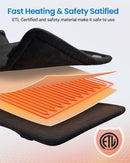 King Size Heating Pad for Back, Mothers Day Gifts for Mom Wife & Birthday Gifts for Men, FSA Eligible, 24"x37" XL Large Weighted Electric Heat Pad for Neck and Shoulders, ETL Certified, Gray