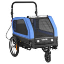 Dog Bike Trailer, Supports up to 88 lbs, 2-in-1 Pet Stroller Cart Bicycle Carrier for Small & Large Dogs, Easy Folding Frame with Quick Release Wheel, Universal Bicycle Coupler, Internal Leash