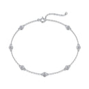 Dynamic Bubble - A fashionable jewelry bracelet and bangle set with Moissanite S925 sterling silver and Platinum-plated diamond