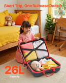 Ride-on Luggage 18-inch Lightweight Kids Scooter Suitcase with Wheels