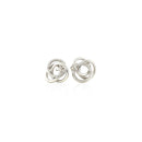 Polished Open Love Knot Earrings in Sterling Silver