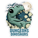 Sticker: Dungeons & Dinosaurs Waterproof Die Cut