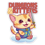 Sticker: Dungeons & Kittens Waterproof Die Cut