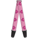 Guitar Strap - Superman Shield Pink