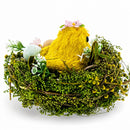 Nestled Chick Amidst Colorful Treasures Tabletop Figurine 3.3 Inches Tall