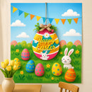 Illuminated LED Wooden Easter Egg Hanging Decor 12.5 Inches Tall