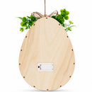 Illuminated LED Wooden Easter Egg Hanging Decor 12.5 Inches Tall