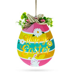 Illuminated LED Wooden Easter Egg Hanging Decor