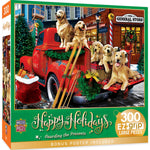 Happy Holidays - Guarding the Presents 300 Piece EZ Grip Jigsaw Puzzle