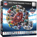 NFL - Helmet Drip Art 500 Piece Shaped Jigsaw Puzzle