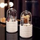 360° Rotating Makeup Brush Storage with Lid