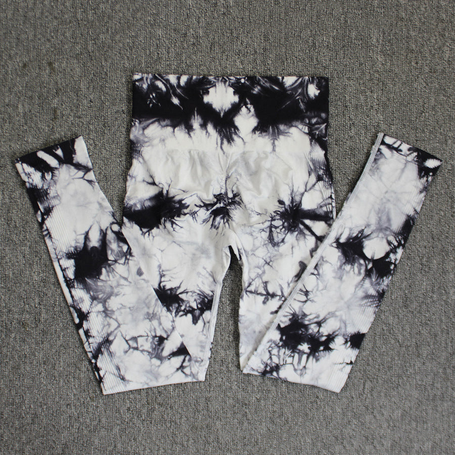 Women's Printed Tie-dye Seamless Skinny Yoga Pants