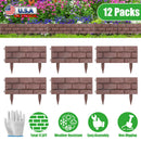 Garden Border Edging Panels 12-Pack with Rotatable Connectors