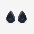 1.60 Carat Genuine Blue Sapphire 10K White Gold Earrings
