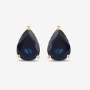 1.60 Carat Genuine Blue Sapphire 10K Yellow Gold Earrings