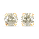 1.16 Carat Genuine LB Diamond 14K Yellow Gold Earrings