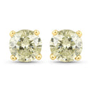 1.15 Carat Genuine LB Diamond 14K Yellow Gold Earrings