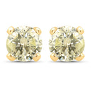 1.02 Carat Genuine LB Diamond 14K Yellow Gold Earrings