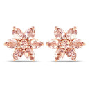 1.98 Carat Genuine Morganite 10K Rose Gold Earrings