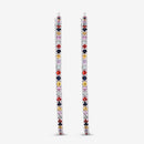 2.24 Carat Genuine Multi Sapphire .925 Sterling Silver Earrings